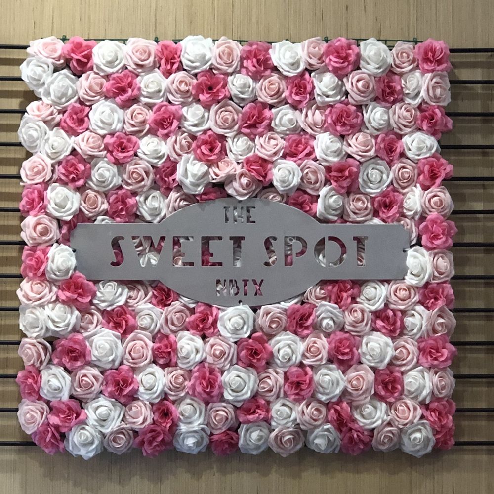 The Sweet Spot - a pink and white rose wall - Cafes Near Me - San Marcos, Texas The Sweet Spot - a pink and white rose wall - Cafes Near Me - San Marcos, Texas
