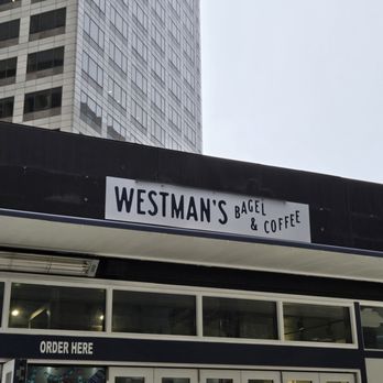 Westman's Bagel and Coffee - Their sign closer up. - Coffee & Tea Near Me - Seattle, Washington