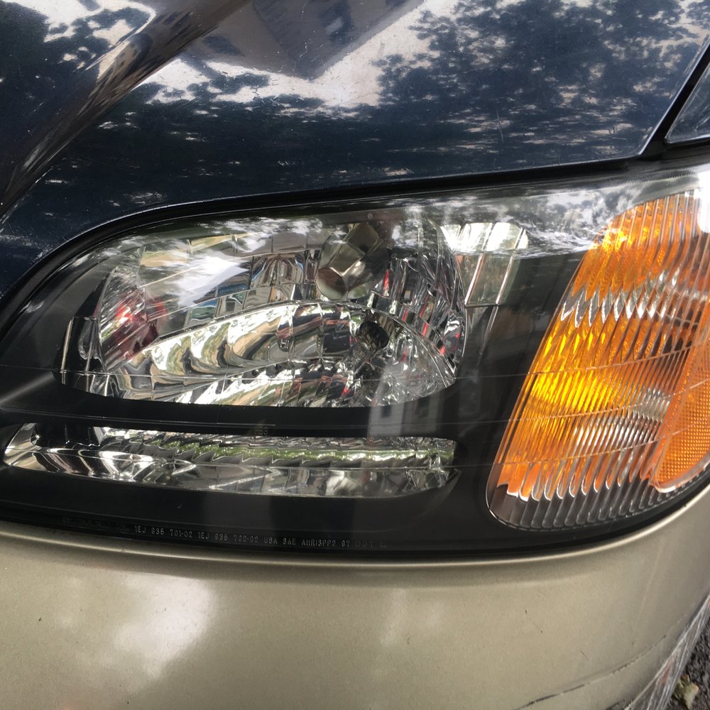 Headlight restoration 2000 Subaru - no before pic but trust me, it was bad. ;)