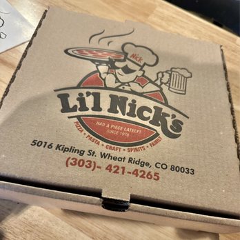Li'l Nick's Pizza - a pizza box - Italian Near Me - Wheat Ridge, Colorado