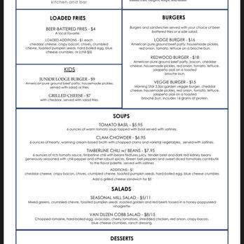 Main And Mill Kitchen And Bar - Partial menu - New American Near Me - Scotia, California Main And Mill Kitchen And Bar - Partial menu - New American Near Me - Scotia, California