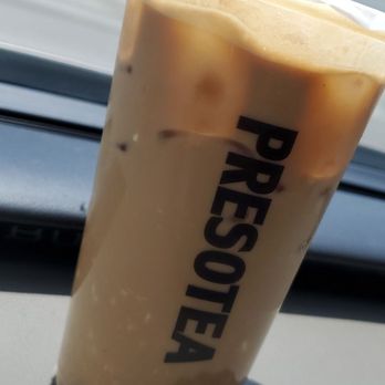 Presotea - I had the vietnamese coffee with milk, creme brulee (add on), and 50% the sugar amount. I ordered on yelp. - Bubble Tea Near Me - Anaheim, California