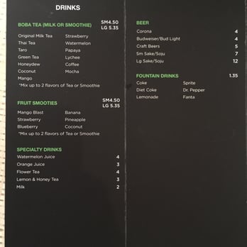 SASA Kitchen - Menu drinks - Chinese Near Me - Salt Lake City, Utah SASA Kitchen - Menu drinks - Chinese Near Me - Salt Lake City, Utah