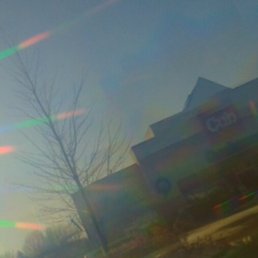 outside view of cubs through diffraction grating film glasses