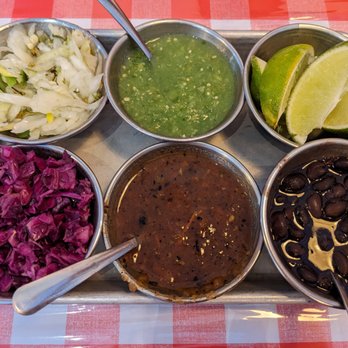 Chancho Tortilleria - pickled onions, red cabbage, 2 different kinds of salsa, plenty of lime, black beans - Mexican Near Me - Vancouver, British Columbia Chancho Tortilleria - pickled onions, red cabbage, 2 different kinds of salsa, plenty of lime, black beans - Mexican Near Me - Vancouver, British Columbia
