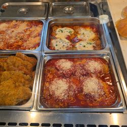 Hot bar - chicken parm, meatballs, baked spaghetti