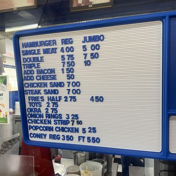 Happy Burger - Menu board - Burgers Near Me - Sapulpa, Oklahoma