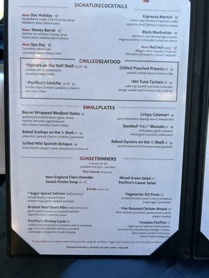 Menu photo 3 Pacifica Seafood Restaurant Palm Desert, CA