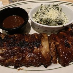 Ribs, spinach parmigiana