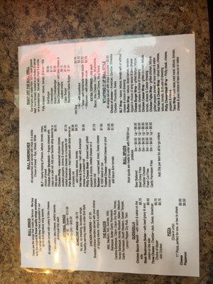 Menu photo 5 Sit-N-Bull Pub Painted Post, NY