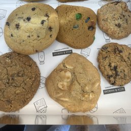 6 pack: Lemon & Blueberry (Jumbo), M&M, Royal Hawaiian, Cowboy Cookie (Jumbo), White Chocolate Macadamia, Oatmeal Raisin!! 6 pack: Lemon & Blueberry (Jumbo), M&M, Royal Hawaiian, Cowboy Cookie (Jumbo), White Chocolate Macadamia, Oatmeal Raisin!!