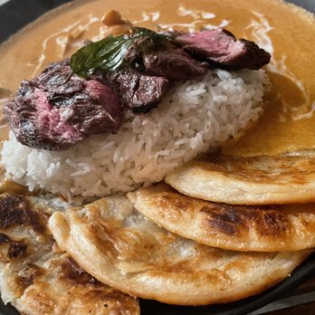 Hanuman Thai Eatery - Massaman Curry with Rare beef - Thai Near Me - Costa Mesa, California Hanuman Thai Eatery - Massaman Curry with Rare beef - Thai Near Me - Costa Mesa, California