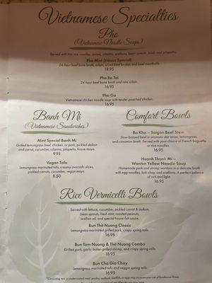 Menu photo 1 Mint & Maki Cranston, RI