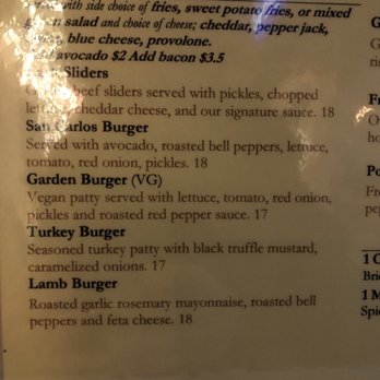 The Cask - Menu advertising vegan patty - Wine Bars Near Me - San Carlos, California The Cask - Menu advertising vegan patty - Wine Bars Near Me - San Carlos, California