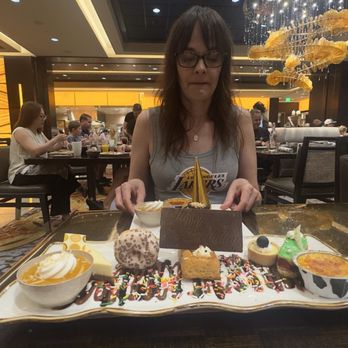 Wicked Spoon - B Day platter from the staff! She was elated. Thank YOU! We'll be back. - Buffets Near Me - Las Vegas, Nevada Wicked Spoon - B Day platter from the staff! She was elated. Thank YOU! We'll be back. - Buffets Near Me - Las Vegas, Nevada