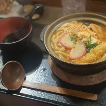Meiji Seimen - Nabeyaki Udon (Spicy) - Noodles Near Me - Costa Mesa, California Meiji Seimen - Nabeyaki Udon (Spicy) - Noodles Near Me - Costa Mesa, California