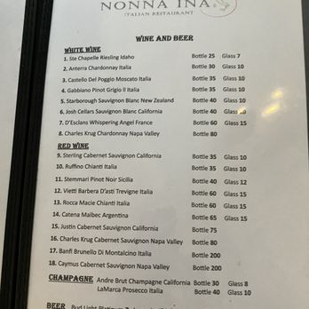 Nonna Ina - Wine - Italian Near Me - St. George, Utah Nonna Ina - Wine - Italian Near Me - St. George, Utah