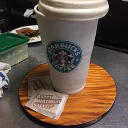 1 foot tall Starbucks cup with custom sugar packets!