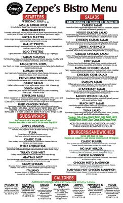 Menu photo 2 Zeppe's Bistro & Pizzeria Hudson, OH Menu photo 2 Zeppe's Bistro & Pizzeria Hudson, OH