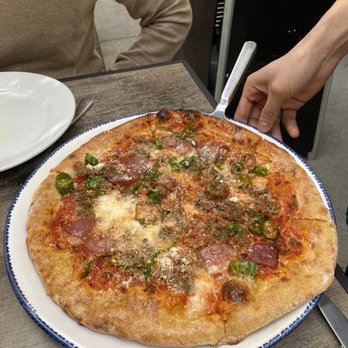Marina - House Italian sausage pizza.  Crust was perfect. - Italian Near Me - Pasadena, California