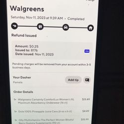 Walgreens - Receipt of my door dash order
