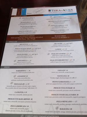 Menu photo 1 Terra & Acqua St. Augustine, FL Menu photo 1 Terra & Acqua St. Augustine, FL