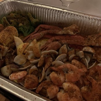 Cuse Catch and Grill - Platter F came with 1 lb. of clams, 1 lb. of shrimp, and two crabs along with veggies. SO GOOD - Seafood Near Me - Syracuse, New York Cuse Catch and Grill - Platter F came with 1 lb. of clams, 1 lb. of shrimp, and two crabs along with veggies. SO GOOD - Seafood Near Me - Syracuse, New York