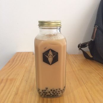 Chill Zone - milk tea with boba in a glass bottle - Coffee & Tea Near Me - Arlington, Virginia Chill Zone - milk tea with boba in a glass bottle - Coffee & Tea Near Me - Arlington, Virginia