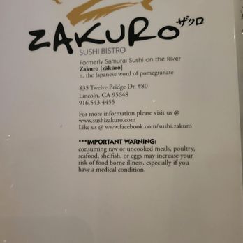 Zakuro - Sushi Bars Near Me - Lincoln, California