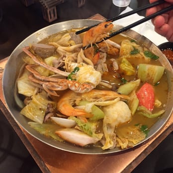 Tasty Pot - My mom's Thai soup. Yes she's holding the shrimp up haha! - Taiwanese Near Me - Newark, California Tasty Pot - My mom's Thai soup. Yes she's holding the shrimp up haha! - Taiwanese Near Me - Newark, California