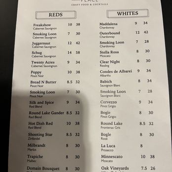 Atlantic Place - Wine menu - Pizza Near Me - Marshall, Minnesota
