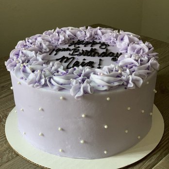 Batter ‘N Icing - 8" Cotton Candy Cake with whipped cream filling and vanilla buttercream frosting. Edible pearls and purple sugar crystals added as design - Cupcakes Near Me - Danville, California Batter ‘N Icing - 8" Cotton Candy Cake with whipped cream filling and vanilla buttercream frosting. Edible pearls and purple sugar crystals added as design - Cupcakes Near Me - Danville, California