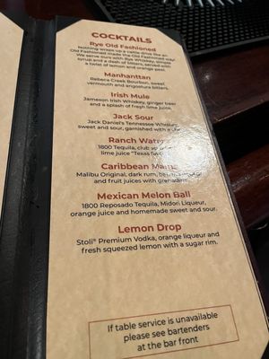 Menu photo 4 Menger Bar San Antonio, TX Menu photo 4 Menger Bar San Antonio, TX