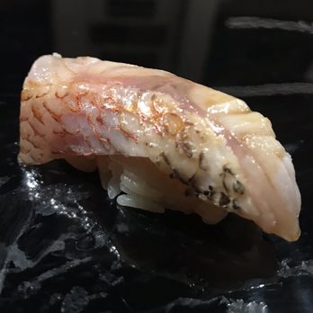 Q Restaurant - Nodoguro nigiri. Aburi to bring the fat from the skin. A touch of lemon. - Japanese Near Me - Los Angeles, California Q Restaurant - Nodoguro nigiri. Aburi to bring the fat from the skin. A touch of lemon. - Japanese Near Me - Los Angeles, California