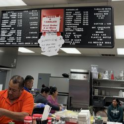 Greer Tacos - The counter and the menu