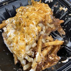 Chili Cheese Fries with onions and sour cream