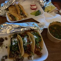 Maestro Taquero - 2 quesabirria, 2 pork, 2 ...well 1 steak, I ate the other before picture haha