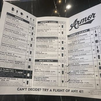 Armor Brewing - Beer menu as of September 2026 - Breweries Near Me - Allen, Texas Armor Brewing - Beer menu as of September 2026 - Breweries Near Me - Allen, Texas