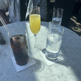 RH Rooftop Restaurant at RH Columbus - Coke, water, mimosa - Breakfast & Brunch Near Me - Columbus, Ohio RH Rooftop Restaurant at RH Columbus - Coke, water, mimosa - Breakfast & Brunch Near Me - Columbus, Ohio