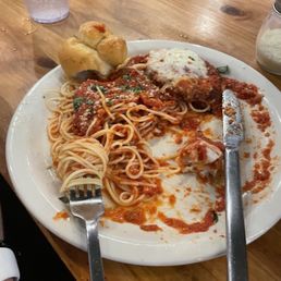 Eggplant Parm with pasta Eggplant Parm with pasta
