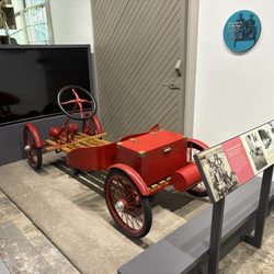 Jekyll Island Museum - One of the interactive exhibit, get in the red bug car!