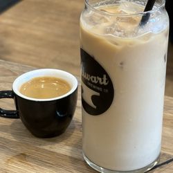 Foundry Collective & Coffee Bar - Iced latte and espresso