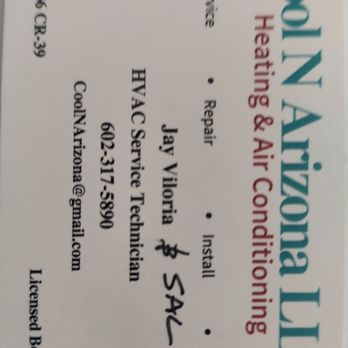 Cool N Arizona - Business card - Heating & Air Conditioning/HVAC Near Me - Phoenix, Arizona Cool N Arizona - Business card - Heating & Air Conditioning/HVAC Near Me - Phoenix, Arizona