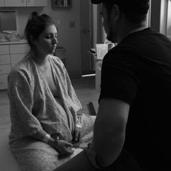 Little Star Doula Service - A strong mama working through her waves to help bring baby down!
