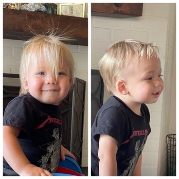 Little Munchkins - Before and after! Stella did such a good job! - Hair Salons Near Me - Glendale, California Little Munchkins - Before and after! Stella did such a good job! - Hair Salons Near Me - Glendale, California