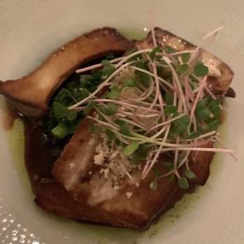 Postcards Restaurant - Mahi with mushrooms and kale - Seafood Near Me - Hanalei, Hawaii