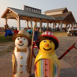 Frink Memorial Park - Penguin and Snowman
