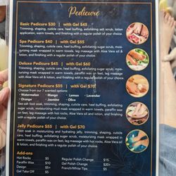Nails Nature - The price list for pedicures