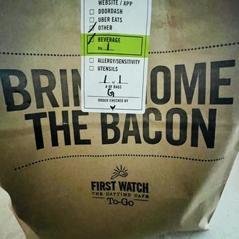 First Watch - Bag for to go order. - Breakfast & Brunch Near Me - Cape Coral, Florida First Watch - Bag for to go order. - Breakfast & Brunch Near Me - Cape Coral, Florida
