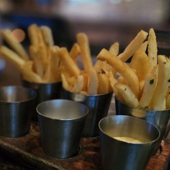 Stripsteak - Pre dinner truffle fries (they serve instead of bread) very good! Love the sauces - Steakhouses Near Me - Las Vegas, Nevada Stripsteak - Pre dinner truffle fries (they serve instead of bread) very good! Love the sauces - Steakhouses Near Me - Las Vegas, Nevada
